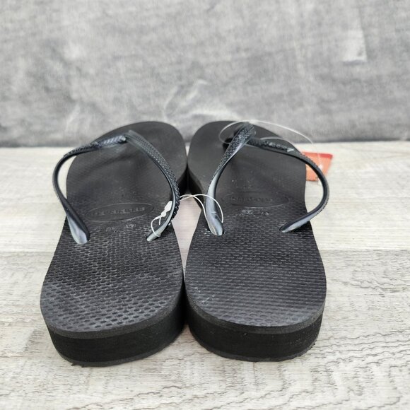 Havaianas Flip Flop Women 9/10 (EU39/40) Black NWT - Picture 4 of 10